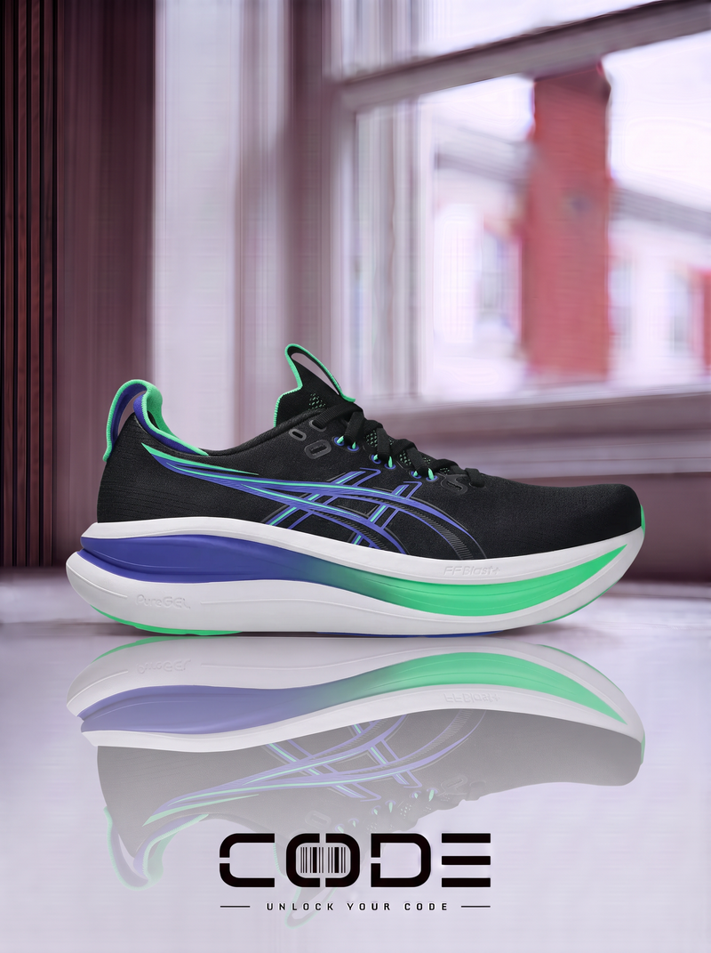 Asics Gel Nimbus 28 'أسود / كوبالت بيرست'