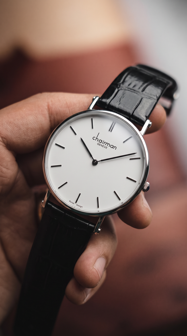 Chairman Geneve - Black Crocodile Leather